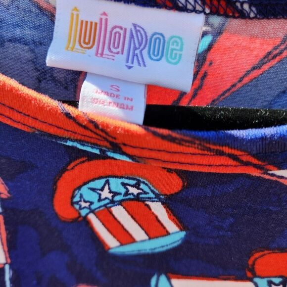 Lularoe Patriotic Stars And Stripes Carly - Picture 2 of 4